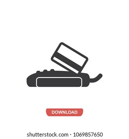 Credit card swipe vector icon