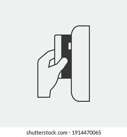 Credit Card Swipe Vector Icon Transaction