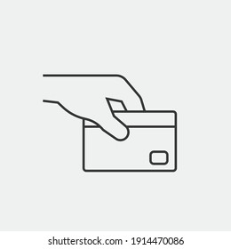credit card swipe vector icon transaction