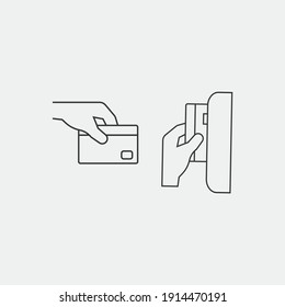 credit card swipe vector icon