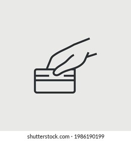 credit card swiping vector icon shopping payment