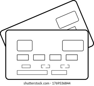 Credit card symbol icon on a white background