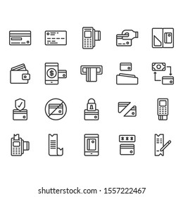 Credit Card Symbol Icon Set
