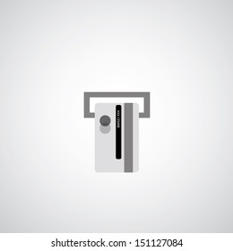 credit card symbol on gray background