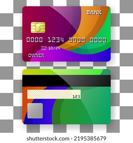 diseño de fondo de plantilla de tarjeta de crédito onda simple. plantilla para carteles, folletos, portada de fondo, etc