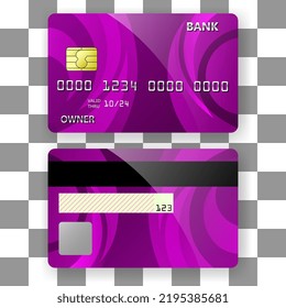 credit card template background design banking purple. template for poster,brochure,backgrounds cover etc