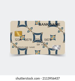 Credit card template, Luxurious. Editable vector design. illustration EPS10