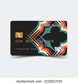 Credit card template, Luxurious. Editable vector design. illustration EPS10