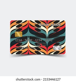 Plantilla de tarjeta de crédito, Luxurious. Diseño vectorial editable. ilustración EPS10