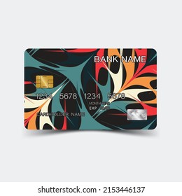 Credit card template, Luxurious. Editable vector design. illustration EPS10