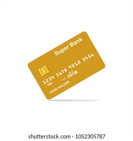 credit card template on white background