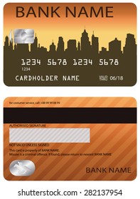 plantilla de tarjeta de crédito - vector