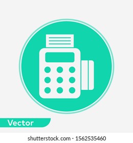 Credit card terminal vector icon sign symbol
