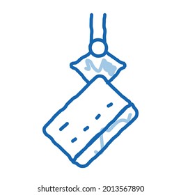 Credit Card Theft sketch icon vector. Hand drawn blue doodle line art Credit Card Theft sign. isolated symbol illustration