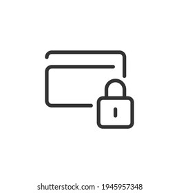 Credit card thin line icon. Symbol in trendy outline style. Premium design for web and apps. Perfect for UI. 