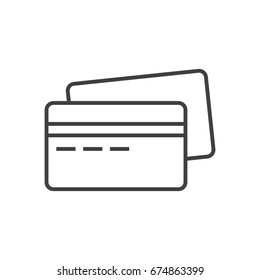 Credit card thin line icon. Business and finance.