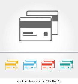 Credit Card Thin Line Single Icon Vector Illustration