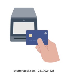 Credit card touch payment with card