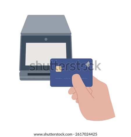 Credit card touch payment with card