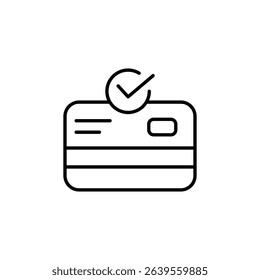 Credit Card Transaction Approved With Tick Mark In Circle Outline