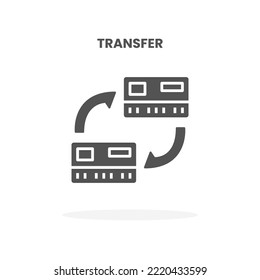 Credit Card Transfer glyph icon. Can used for web, app, digital product, presentation, UI and many more.