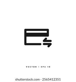 Credit Card Transfer Icon. Editable Stroke