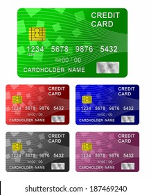 Credit card. Vector