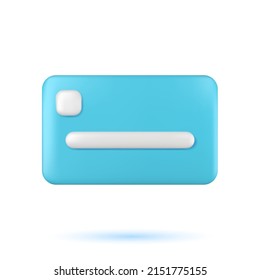 Credit card vector 3d icons in a minimalistic style for the interface of applications and web pages. Ui design. Savings and money concept.