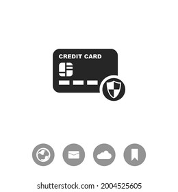 Credit Card vector black simple icon