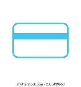Credit card vector blue web icon