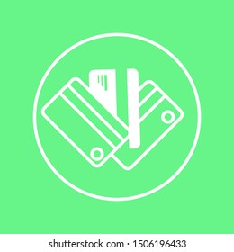 Credit card vector with circle frame, can be used for web design or mobile apps.
