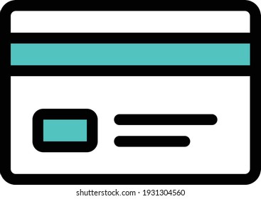 Kreditkarte, Vektorfarbzeichen-Symbol