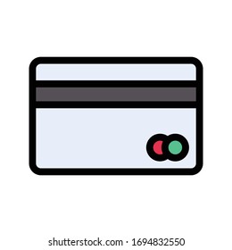 icono de color plano vectorial de tarjeta de crédito 