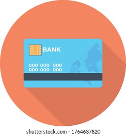 credit card vector flat color icon 