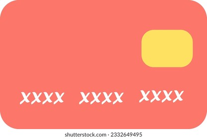 Credit Card Vector Flat Icon. Online payment. Credit Debit Card Cash withdrawal. Credit Card Minimal Style. Financial operations