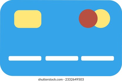 Icono plano vector de tarjeta de crédito. Pago en línea. Retirada en efectivo de tarjeta de débito de crédito. Estilo Mínimo de Tarjeta de Crédito. Operaciones financieras