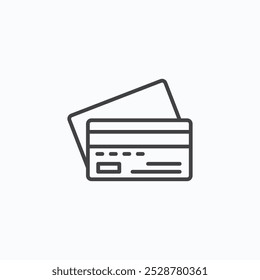 Conjunto de iconos planos de Vector de tarjeta de crédito.eps