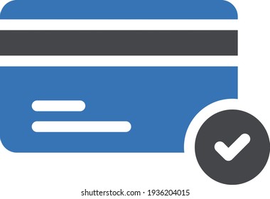 credit card vector glyph colour icon
