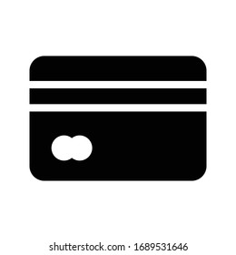 icono plano de glifo vectorial de tarjeta de crédito 