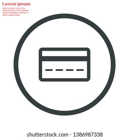 credit card vector icon 10 eps , Lorem ipsum Flat design