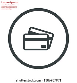 credit card vector icon 10 eps , Lorem ipsum Flat design