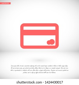 credit card vector icon 10 eps , Lorem ipsum Flat design