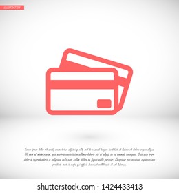 credit card vector icon 10 eps , Lorem ipsum Flat design