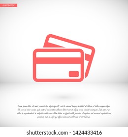 credit card vector icon 10 eps , Lorem ipsum Flat design