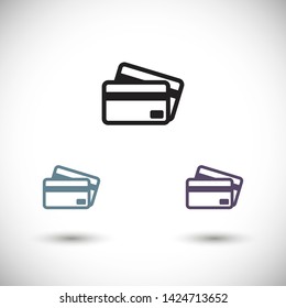 credit card vector icon 10 eps