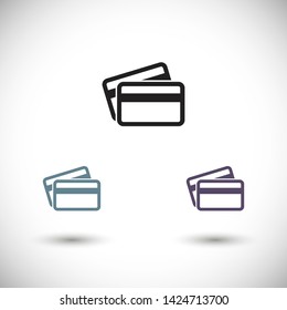 credit card vector icon 10 eps