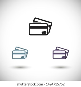 credit card vector icon 10 eps