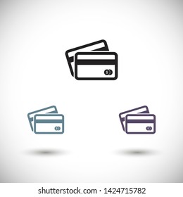 credit card vector icon 10 eps