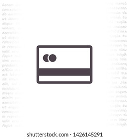credit card vector icon 10 eps , Lorem ipsum Flat design