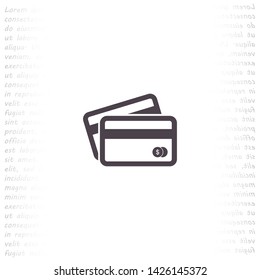 credit card vector icon 10 eps , Lorem ipsum Flat design